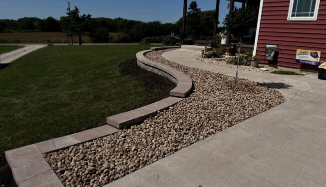 Driveway Gravel Retaining Wall - BLC Yardworks Yorkville, IL