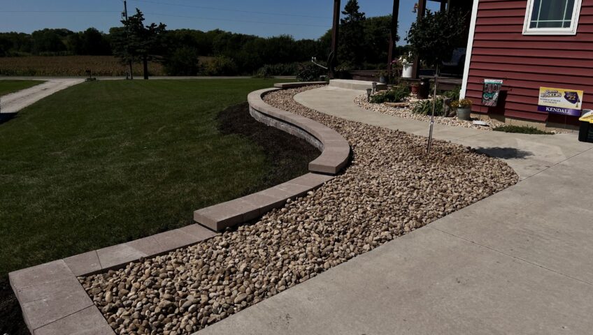 Driveway Gravel Retaining Wall - BLC Yardworks Yorkville, IL