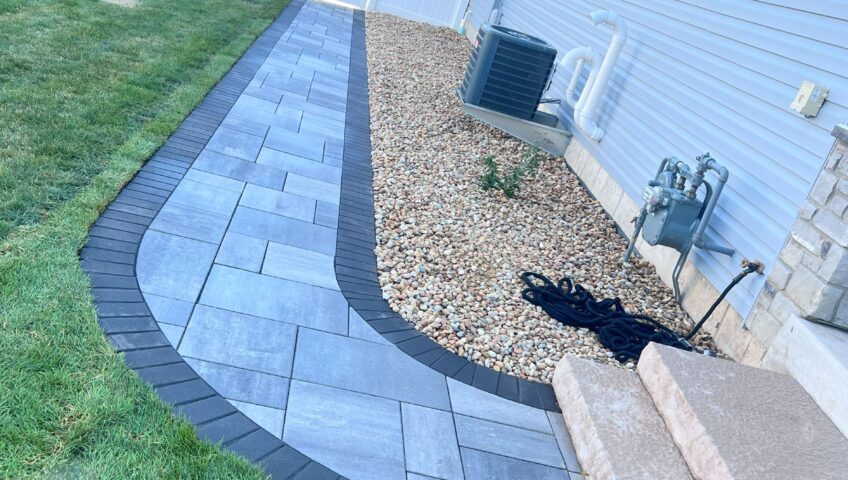 Front Landscaping Sidewalk Oswego - BLC Yardworks Yorkville, IL