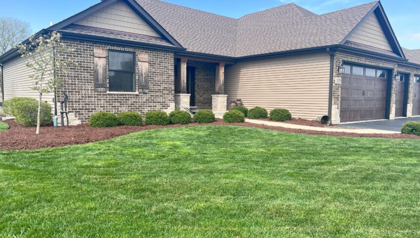 Front Mowing Grass Bushes Mulch - BLC Yardworks Yorkville, IL