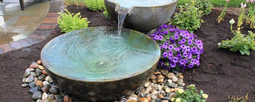 BLC Yardworks outdoor fountain installation