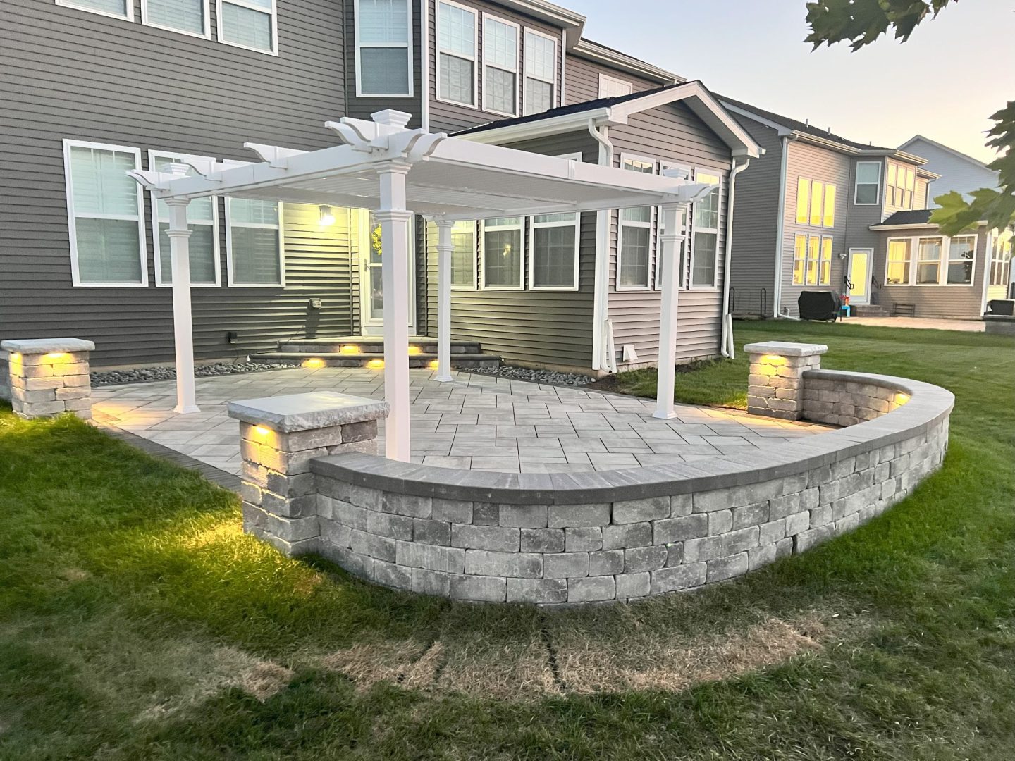 Evening pergola scene