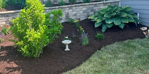 Fresh mulch installation