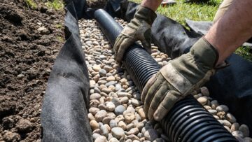 Blc Drainage French Drain Under Construction - BLC Yardworks Yorkville, IL