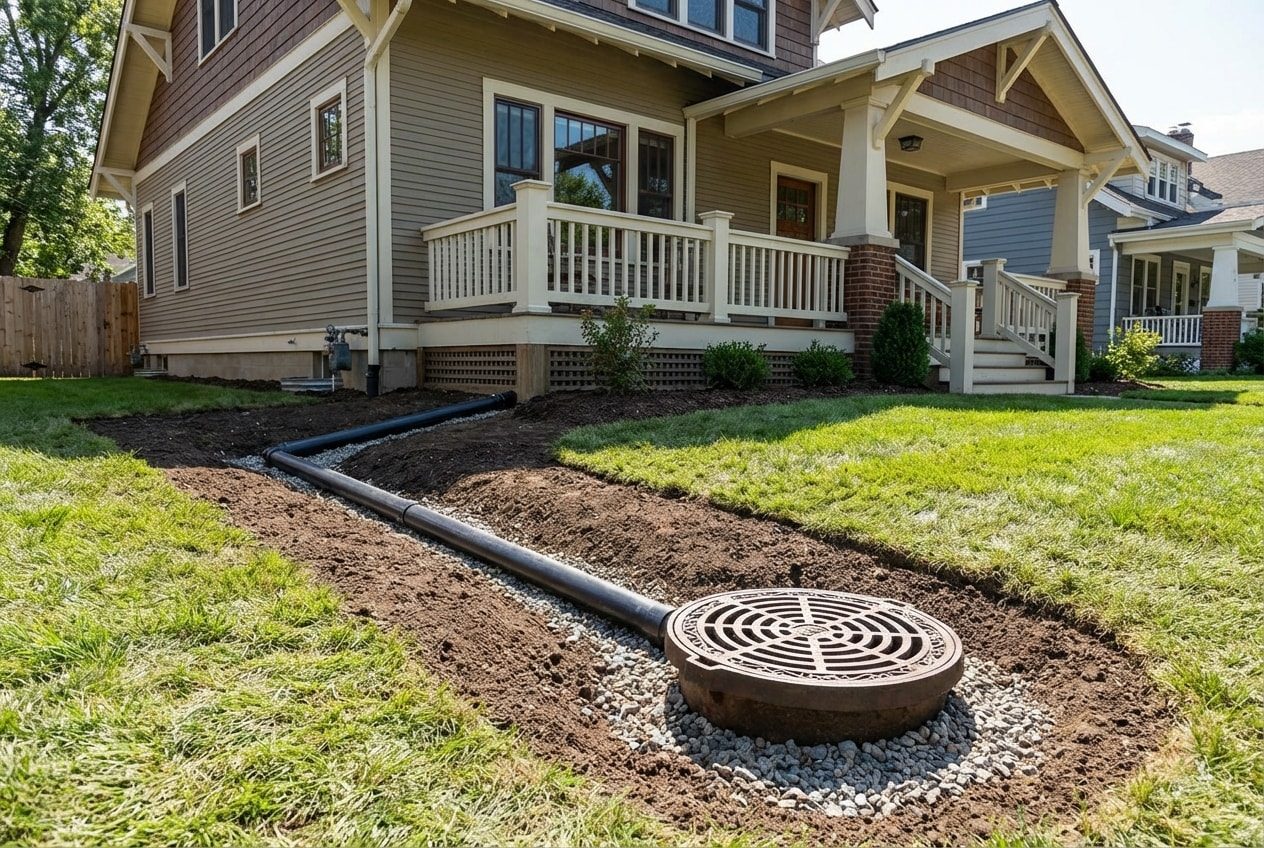 BLC Yardworks catch basin installation